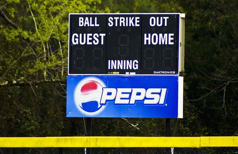 scoreboard at outdoor sports facility