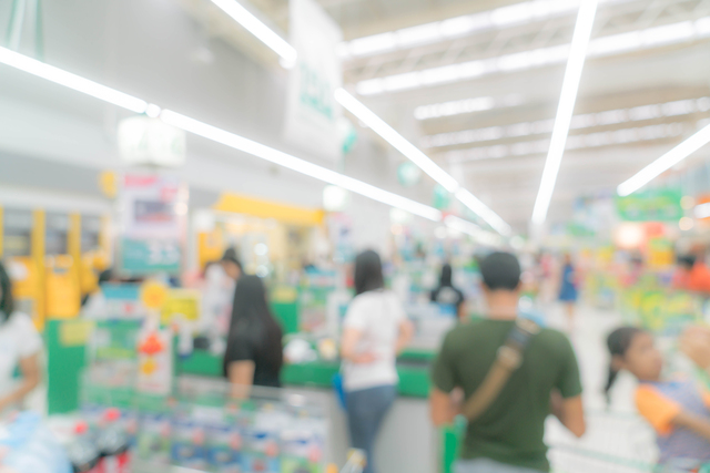 Abstract blur shopping mall and retail store interior