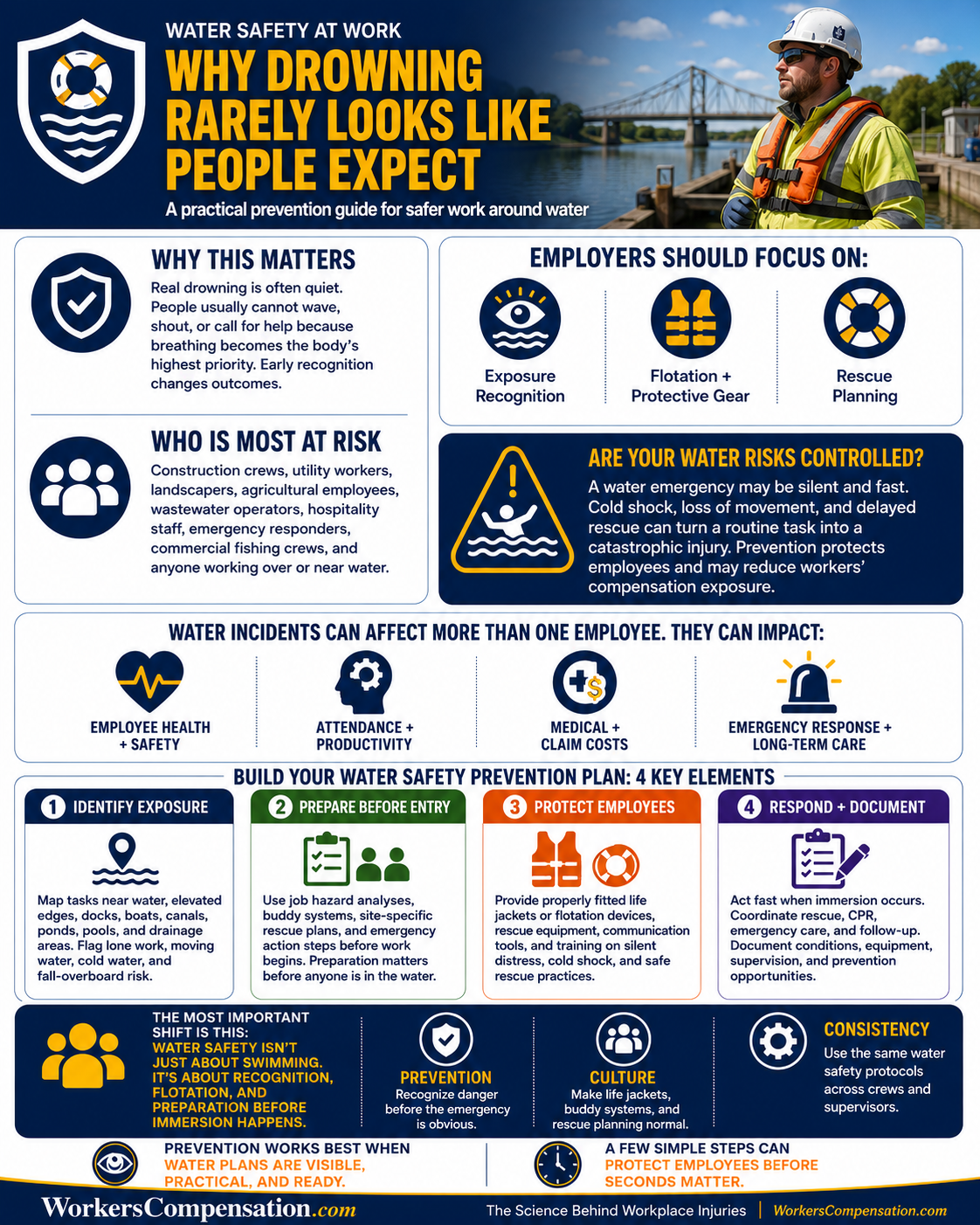 Water Safety at Work: Why Drowning Rarely Looks Like People Expect  